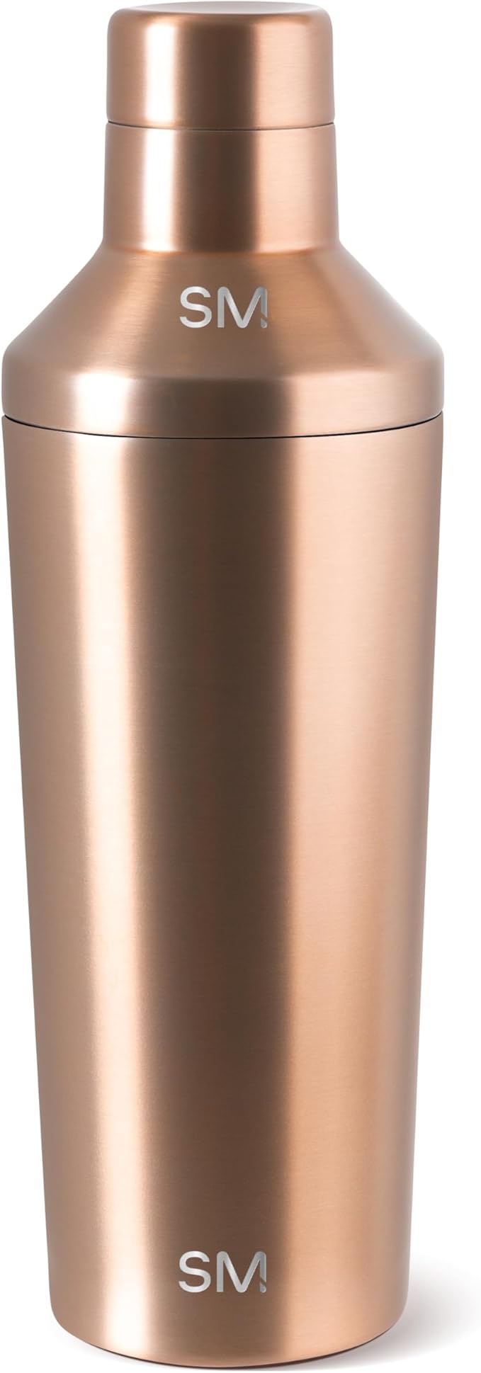 Simple Modern Cocktail Shaker Set with Jigger Lid | Stainless Steel Boston Shaker Insulated Martini Mixer for Mocktails | Gifts for Men Women Him Her | Classic Collection | 20oz | Metallic Gold