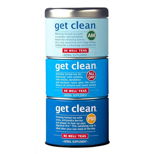 The Republic Of Tea Get Clean Stackable Tea, Herbal Tea, Caffeine-Free, 42 Tea Bags