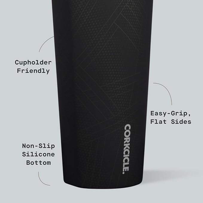 Corkcicle Disney Tumbler - Triple-Insulated Stainless Steel - Keeps Drinks Cold 9 Hours - Spill-Proof Lid - Reusable - Summer Drinkware Gift - Keeps Drinks Ice Cold - 24 oz - Black Panther