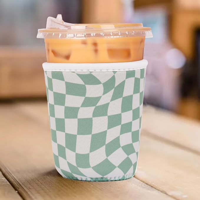 Reusable Insulated Neoprene Iced Coffee Cup Sleeve, Durable Drink Sleeve - Image 2
