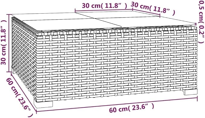 9 Piece Garden Lounge Set, Modular Brown Poly Rattan Outdoor Patio Furniture - Image 9