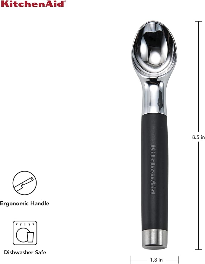 KitchenAid KO117OHOBA Gourmet Ice Cream Scoop,Matte Black