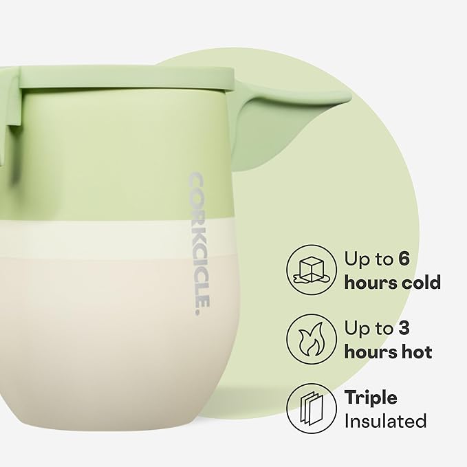 Corkcicle Stemless Insulated Wine Glass Tumbler - Keeps Beverages Cold 6 Hours & Hot 3 Hours - Stainless Steel - Easy-Grip - Summer Drinkware Gift - Keeps Drinks Ice Cold - 12 oz - Yoda