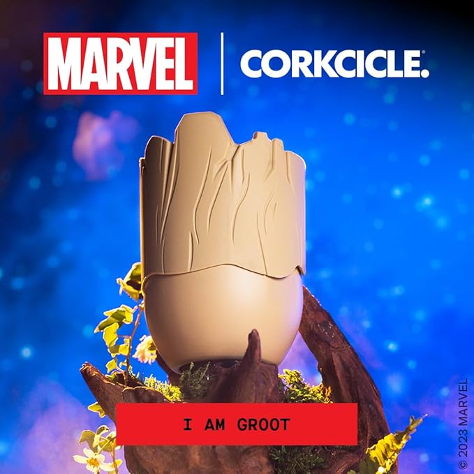 Corkcicle Stemless Insulated Wine Glass Tumbler - Keeps Beverages Cold 6 Hours & Hot 3 Hours - Stainless Steel - Easy-Grip - Summer Drinkware Gift - Keeps Drinks Ice Cold - 12 oz - Groot