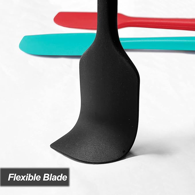 3 Pack Large Silicone Spatula for Kitchen,600°F Heat resistant Rubber Spatulas for Baking,Cooking, Scraping,and Mixing,Non Stick Kitchen Utensils, BPA Free, 11.2 IN, Multicolors
