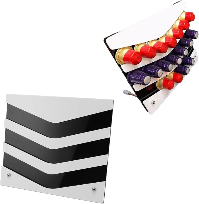 Acrylic Coffee Capsule Holder, Wave Shape Storage Rack, 21 Pod Organizer - Image 5