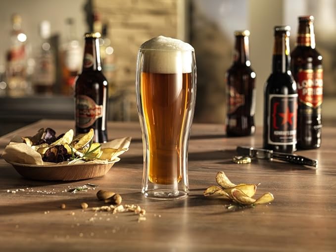 Zwilling 39500-214 Double Wall Glass Beer Tumbler, Set of 2, 14.1 fl oz (410 ml), Heat Resistant, Double Wall Construction, Tumblers