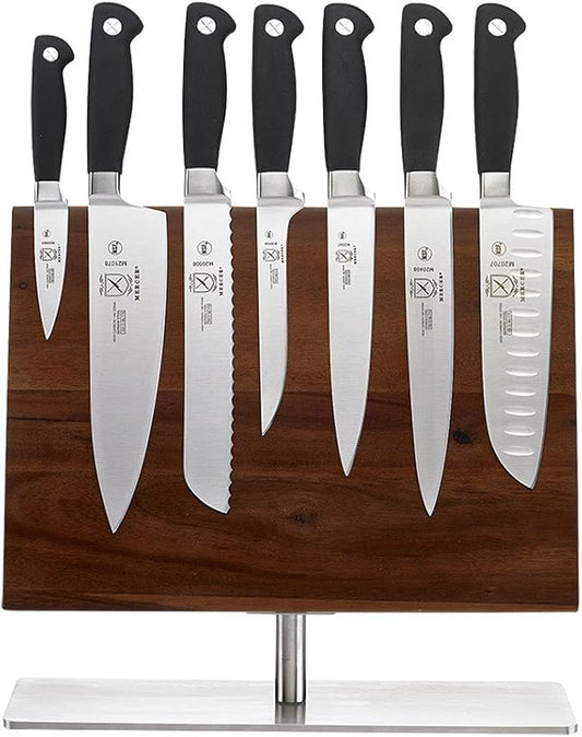 Mercer Culinary Genesis 8-Piece Magnetic Board Knife Set, 14 1/8 x 10 1/4, 13 inch high, Stainless Steel