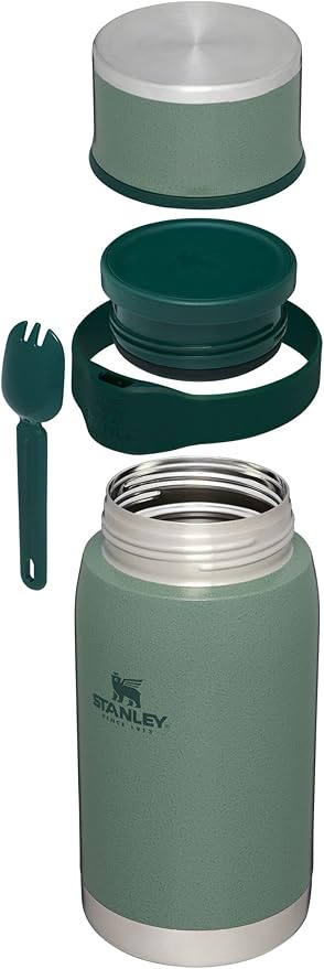 Stanley Adventure To-Go Food Jar | Vacuum Insulated Thermos Food Container | Wide Mouth Screw On Lid | Packable for Travel | Stainless Steel with Leakproof Lid | BPA-Free