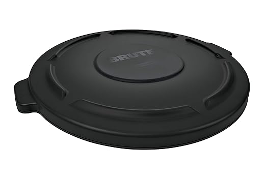Rubbermaid Commercial Products Brute Trash Can Dome Lid Blue 32-Gallon Black Compatible with The Rubbermaid Heavy Duty 32 Gallon Garbage Bins