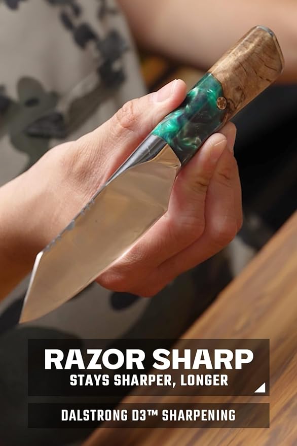 Dalstrong Paring Knife - 4 inch - Valhalla Series - 9CR18MOV HC Steel - Celestial Resin & Wood Handle - Professional Kitchen Knife Gift - Razor Sharp - w/Leather Sheath