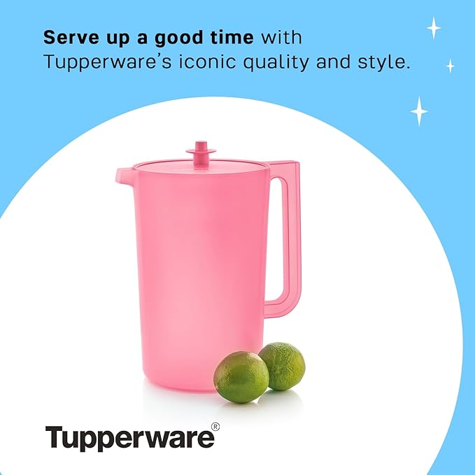Tupperware Heritage 1 Gallon Pitcher in Soft Candy, Dishwasher Safe and BPA Free