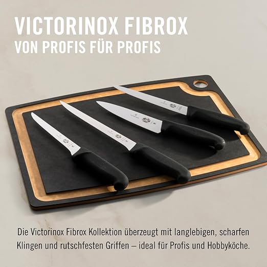 Victorinox Fibrox 6 Inch Straight Chef's Knife,Black