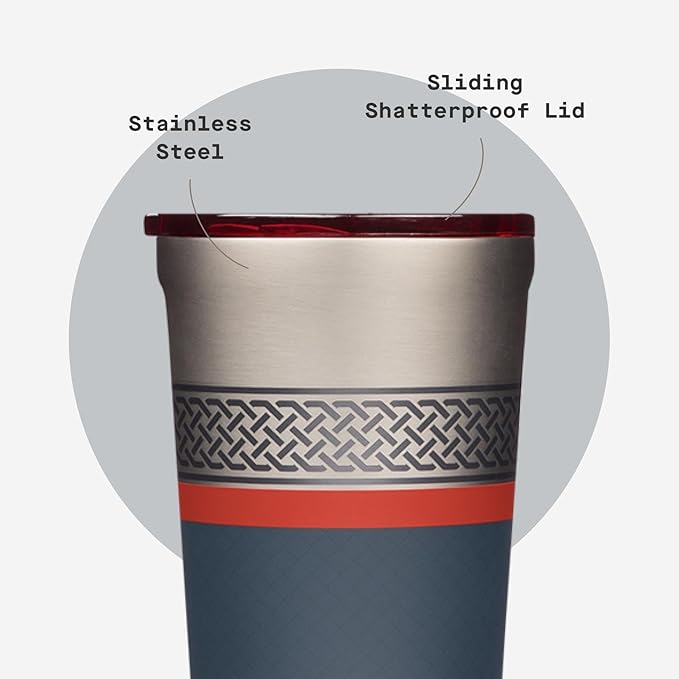 Corkcicle Disney Tumbler - Triple-Insulated Stainless Steel - Keeps Drinks Cold 9 Hours - Spill-Proof Lid - Reusable - Summer Drinkware Gift - Keeps Drinks Ice Cold - 24 oz - Thor