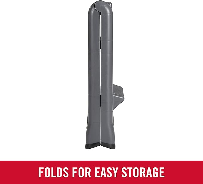 Rubbermaid Two-Step Folding Foot Stool 14-Inch High Gray 300-Pound Capacity Small Step Stool for Adults/Kids for Use in Library/Kitchen/Bathroom/Garage/Closet