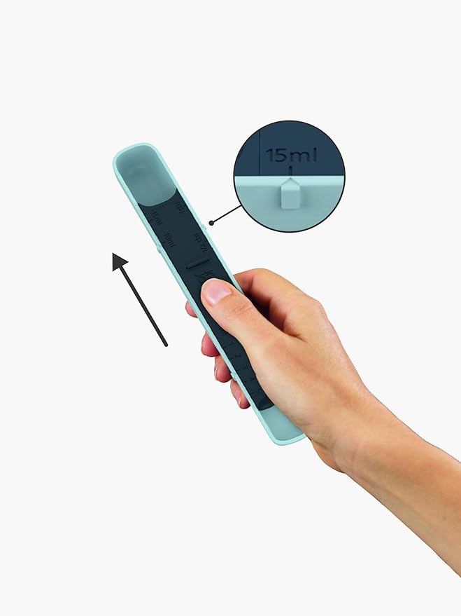 Joseph Joseph Measure-Up Adjustable Wet & Dry Measuring Spoon, Blue
