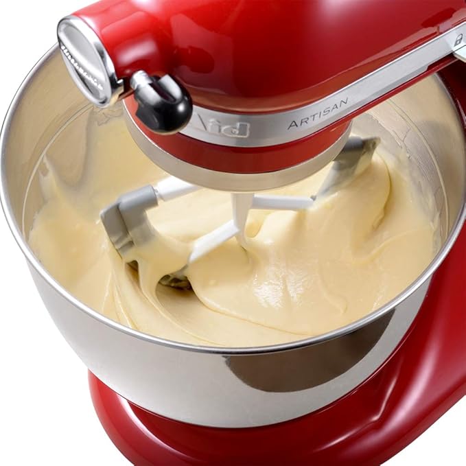 Flex Edge Beater for KitchenAid 4.5/5 QT Tilt Head Stand Mixer, Beater with Double Silicone Edge, Mixer Paddle, Perfect 4.5/5 Quart Tilt Head Stand Mixer Attachment, White