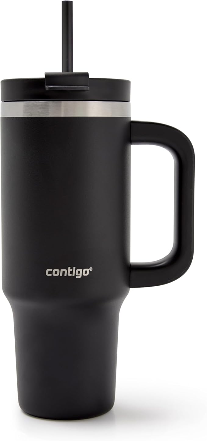 Contigo Streeterville 30oz Tumbler, Stainless Steel Vacuum Insulated, Leak-Proof, Cold for 29 Hours, Fits in cupholders, Licorice
