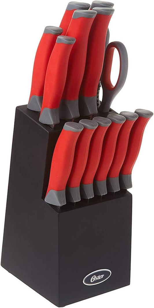 Oster Lindbergh 14 Piece Cutlery Set, Red