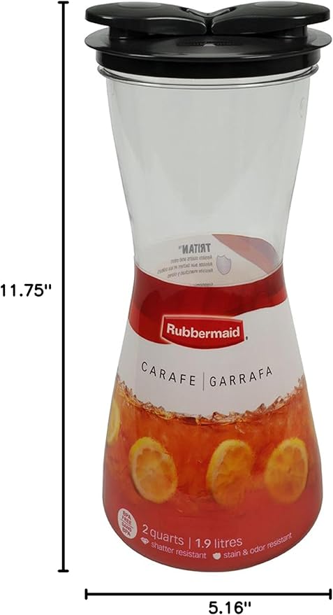 Rubbermaid Carafe with Leak-Proof Lid, 2-quart (1878491)