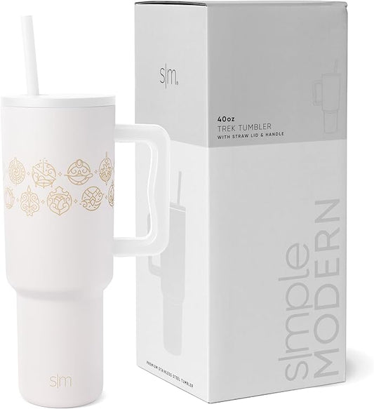 Simple Modern Disney 40 oz Tumbler with Handle and Straw Lid | Insulated Reusable Stainless Steel Water Bottle Travel Mug | Gifts for Women Men Him Her | Trek Collection | 40oz | Seal of a Princess