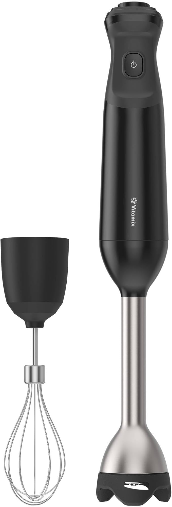 Vitamix 2-Speed Immersion Blender + Whisk Attachment, Professional-Grade Hand Blender with 350-Watt Motor and Stainless-Steel Blade, Black