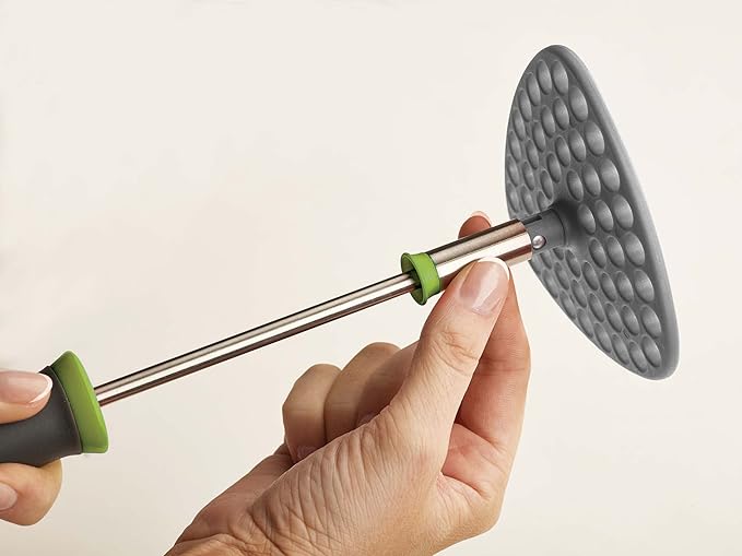 Joseph Joseph Delta Folding Nylon Head, Space Saving Potato Masher, Stores Flat