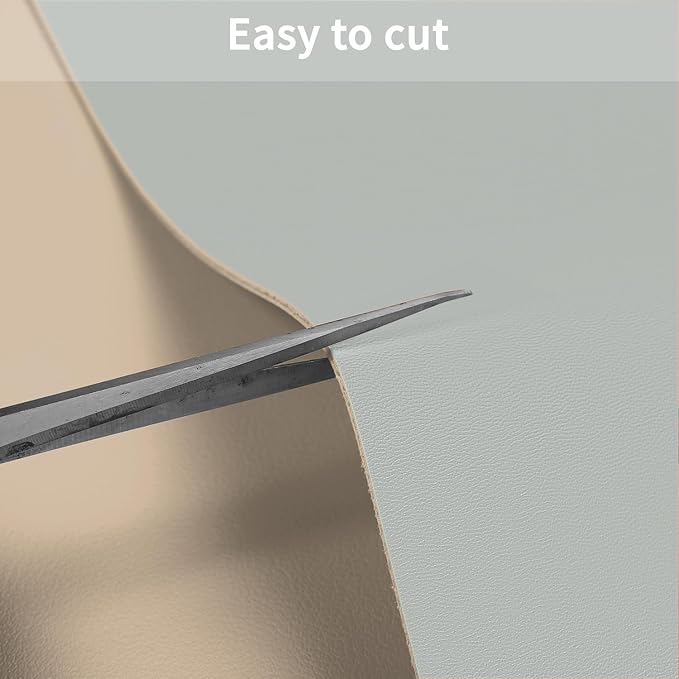 Leather Desk Mat,1.8mm Thick,16x60 Inch Desk Cover,Desk Protector Mat,Dresser Cover Top,XL Desk Mat,Table Top Protector,Dresser Protector Top,Desk Cover Protector(Light Brown+Gray,16x60)