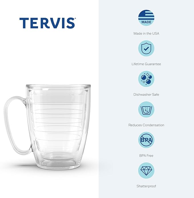 Tervis Made in USA Double Walled University of California UC Berkeley Golden Bears Insulated Tumbler Cup Keeps Drinks Cold & Hot, 16oz 2pk, Emblem