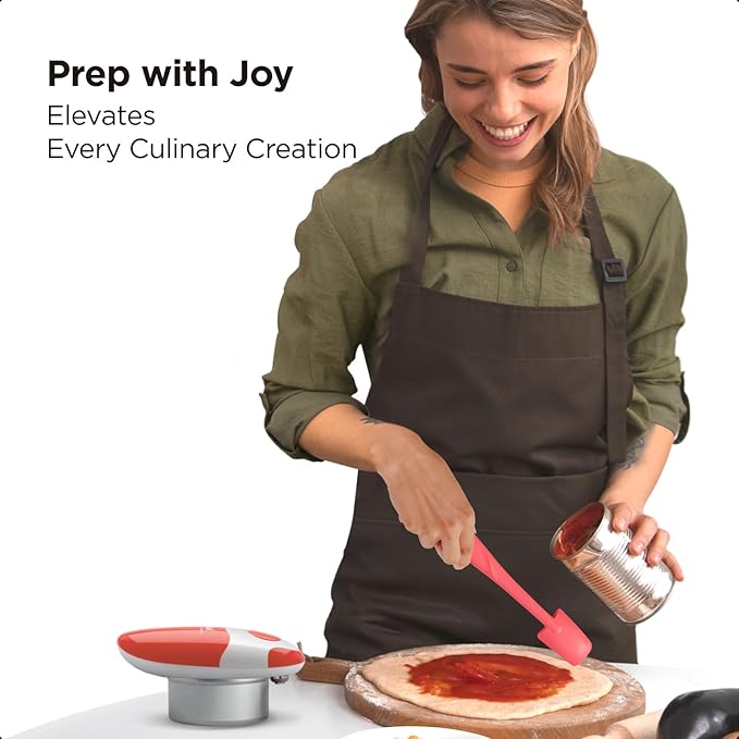 Kitchen Mama WaltzGrip Platinum Silicone Jar and Can Spatula Set: Heat-Resistant, Dishwasher Safe, Ergonomic Grip, Perfect for Mixing and Scraping, Nonstick Cookware (Red)