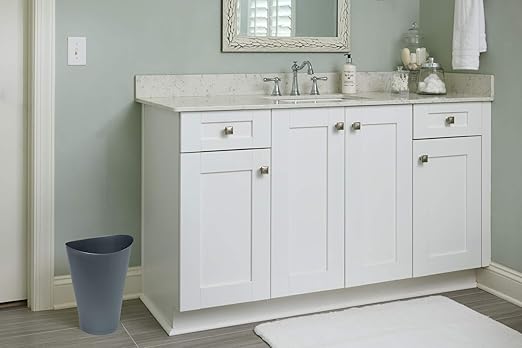Rubbermaid Trash Can, 2.25 Gallon, Plastic, Gunmetal Blue | Pack of 2 | Bathroom | Vanity