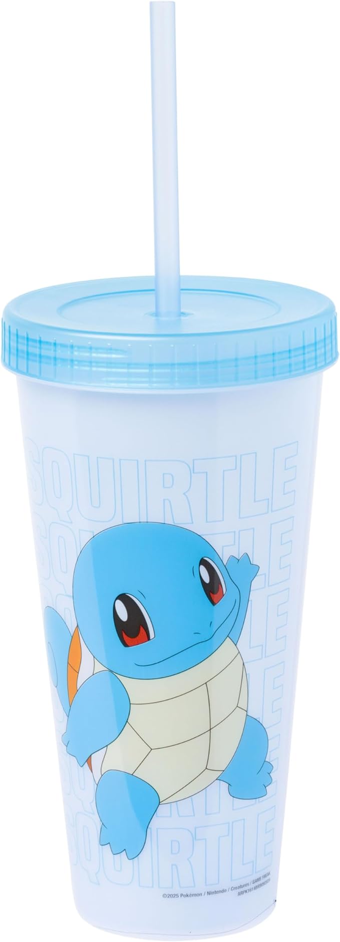 Silver Buffalo Pokémon Boxed 4 pack Color Change Plastic Tumbler Featuring Pikachu, Charmander, Bulbasaur, and Squirtle, 24 Ounces