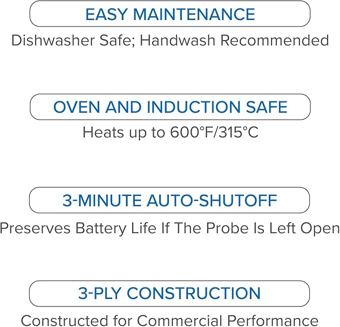 Viking 3-Ply Stainless Steel Roasting Pan with Non Stick Rack, 16 x 13 Inch Kitchen Cookware, Great for Turkey, Includes Probe Thermometer, Dishwasher and Oven Safe, Induction Ready, Silver