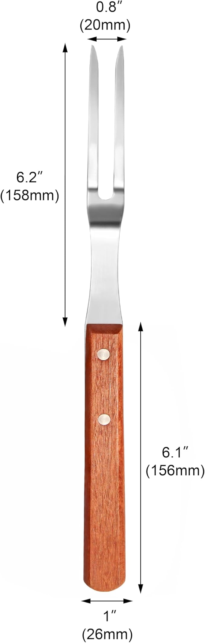 New Star Foodservice | Commercial Grade BBQ Fork, Wood Handle (13-Inch)