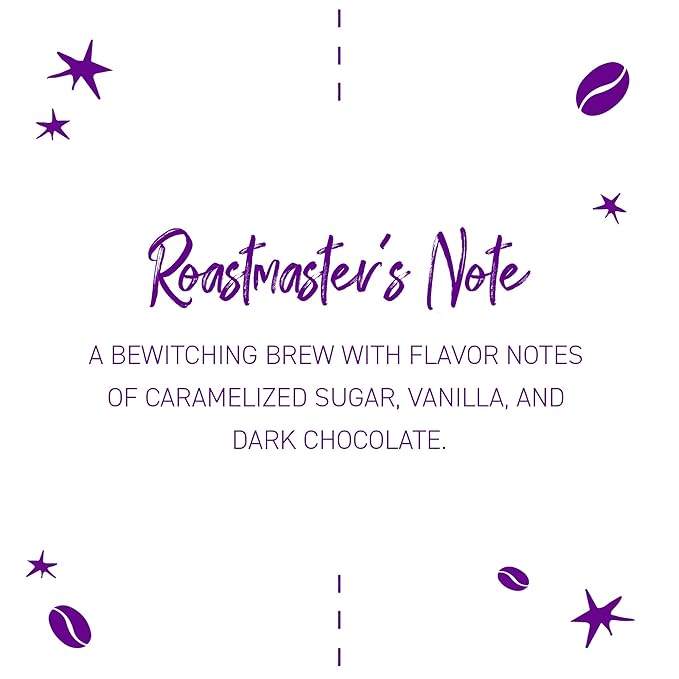 Joffrey's Sea Witch Brew - Disney Flavored Coffee, Notes of Caramelized Sugar, Dark Chocolate, Vanilla, Medium Roast, Brew or French Press (Ground, 11oz)