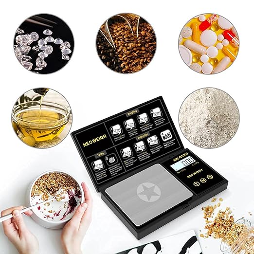 Pocket Scale with Case, 200g x 0.01g, Precision Gram Scale, Ounces Pocket Scales, Portable Herb Scale, 6 Weighing Units, Scale Grams, Spice Scale, Jewelry Scale, Backlit Display (Batteries Included)
