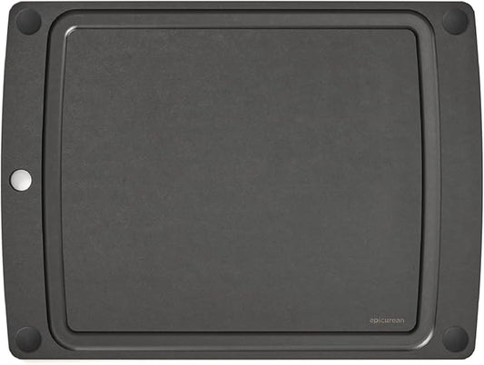 Epicurean All-In-One Cutting Board with Non-Slip Feet, 17.5" x 13", Slate/Black