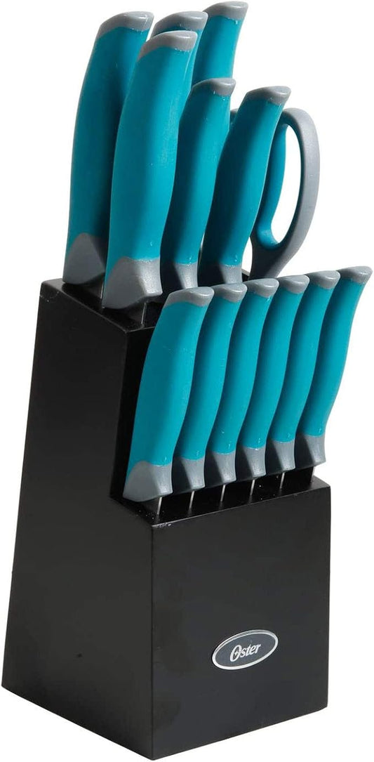 Oster Lindbergh 14 Piece Cutlery Set, Teal