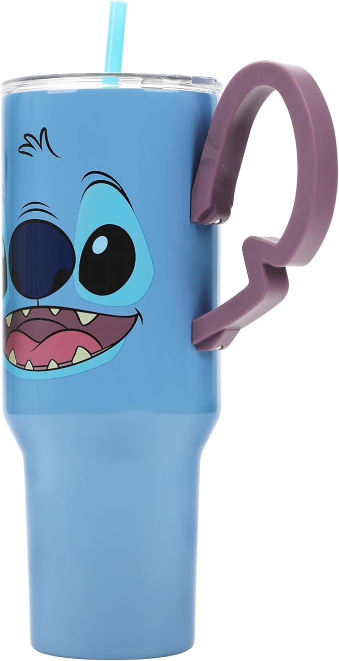 Disney's Stitch 40 Oz Stainless Steel Tumbler With Scultped Ears Handle