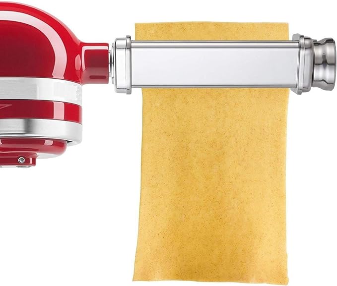 Pasta Roller Attachment for KitchenAid Stand Mixer, Stainless steel Pasta Roller Attachment with 8 Adjustable thickness knob by Gvode