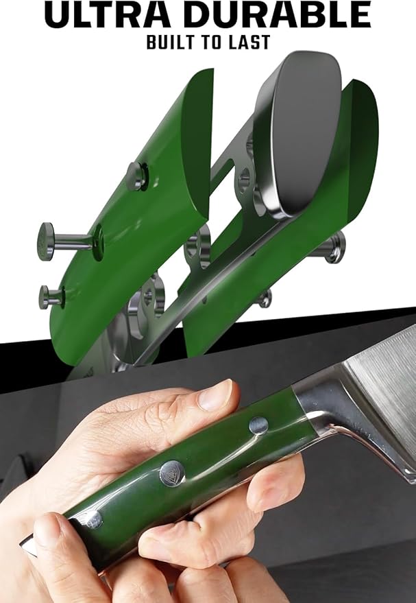 Dalstrong Chef Knife - 8 inch Blade - Gladiator Series - Forged High Carbon German Steel - Razor Sharp Kitchen Knife - Professional Full Tang Knives - Army Green Handle ABS - Sheath - NSF Certified