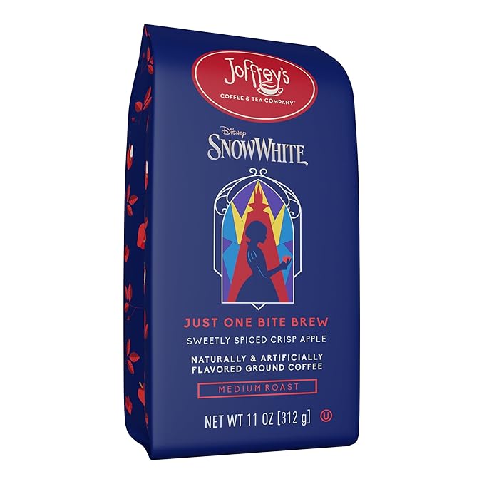 Joffrey’s Coffee - Disney Snow White Just One Bite Brew, Disney Specialty Coffee Collection, Arabica Ground Coffee, Medium Roast (Ground, 11oz)