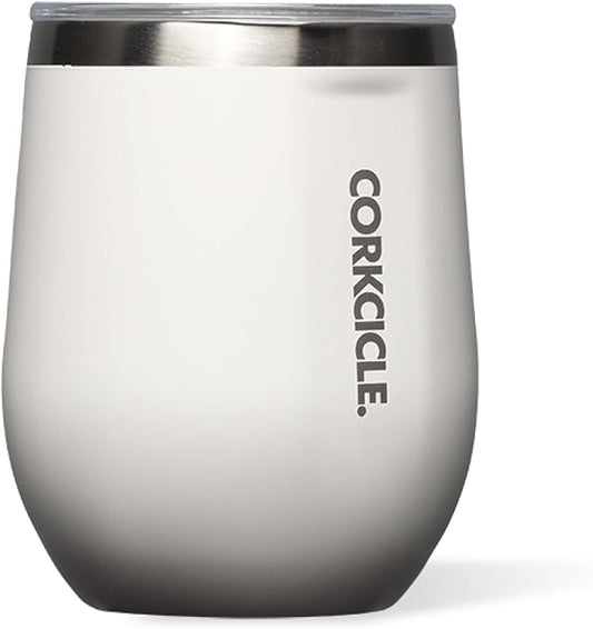 Corkcicle Stemless Wine Tumbler - Keeps Drinks Cold for 6 Hours - Triple-Insulated Stainless Steel - Non-Slip Base - Summer Drinkware Gift - Keeps Drinks Ice Cold - 12 oz - Oat Milk