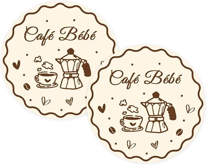 50pcs Cafe First Birthday Stickers, Coffee Thank You Stickers Labels by Unknown
