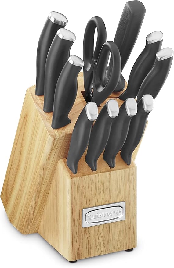 Cuisinart C77SSB-12P Color Pro Collection 12 Piece Knife Block Set, Black