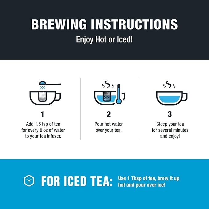 Tiesta Tea - Classic Tea Gift Box, Loose Leaf, High to Non-Caffeinated Variety, Make Hot & Iced Brews, 5 Pouches of Assorted Blends w/English Breakfast, Green, Chai, Lavender & Herbal