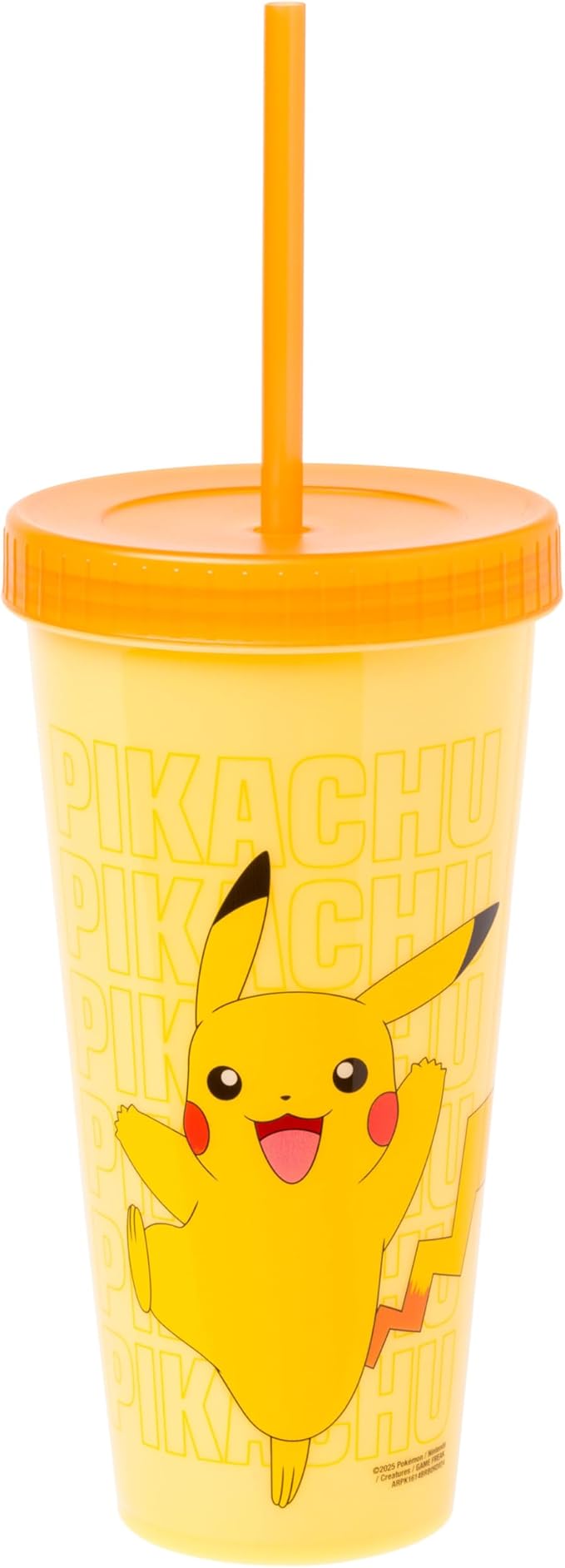 Silver Buffalo Pokémon Boxed 4 pack Color Change Plastic Tumbler Featuring Pikachu, Charmander, Bulbasaur, and Squirtle, 24 Ounces