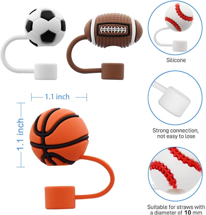 Straw Cover Cap for Stanley Cup,Straw Topper Compatible for 30&40 Oz Tumbler with Handle,10mm 0.4in Dust-Proof Reusable Straw Tips Lids,Straw Tip Covers for Christmas Gifts