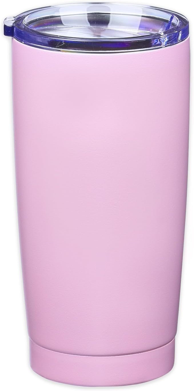 Christian Art Gifts Stainless Steel Double-Wall Vacuum Insulated Travel Mug 18 oz Pink Tumbler with Lid for Women Inspirational Bible Verse - Trust in the Lord - Proverbs 3:5