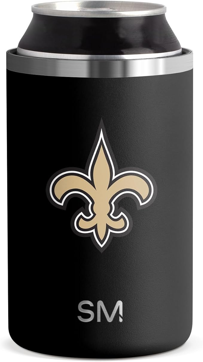 Simple Modern Officially Licensed NFL New Orleans Saints Gifts for Men, Women, Dads, Fathers Day | Insulated Ranger Can Cooler for Standard 12oz Cans - Beer, Seltzer, and Soda